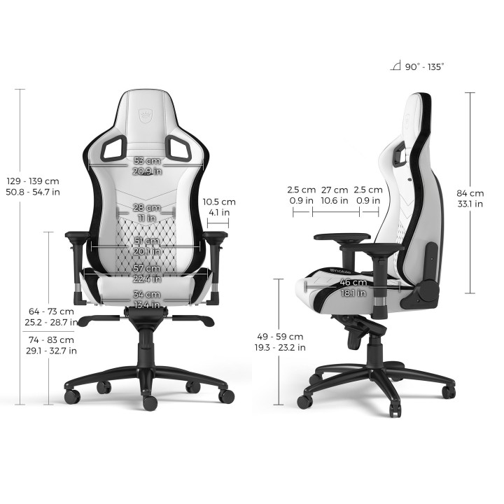 noblechairs EPIC – Siège gaming en similicuir (5 coloris)