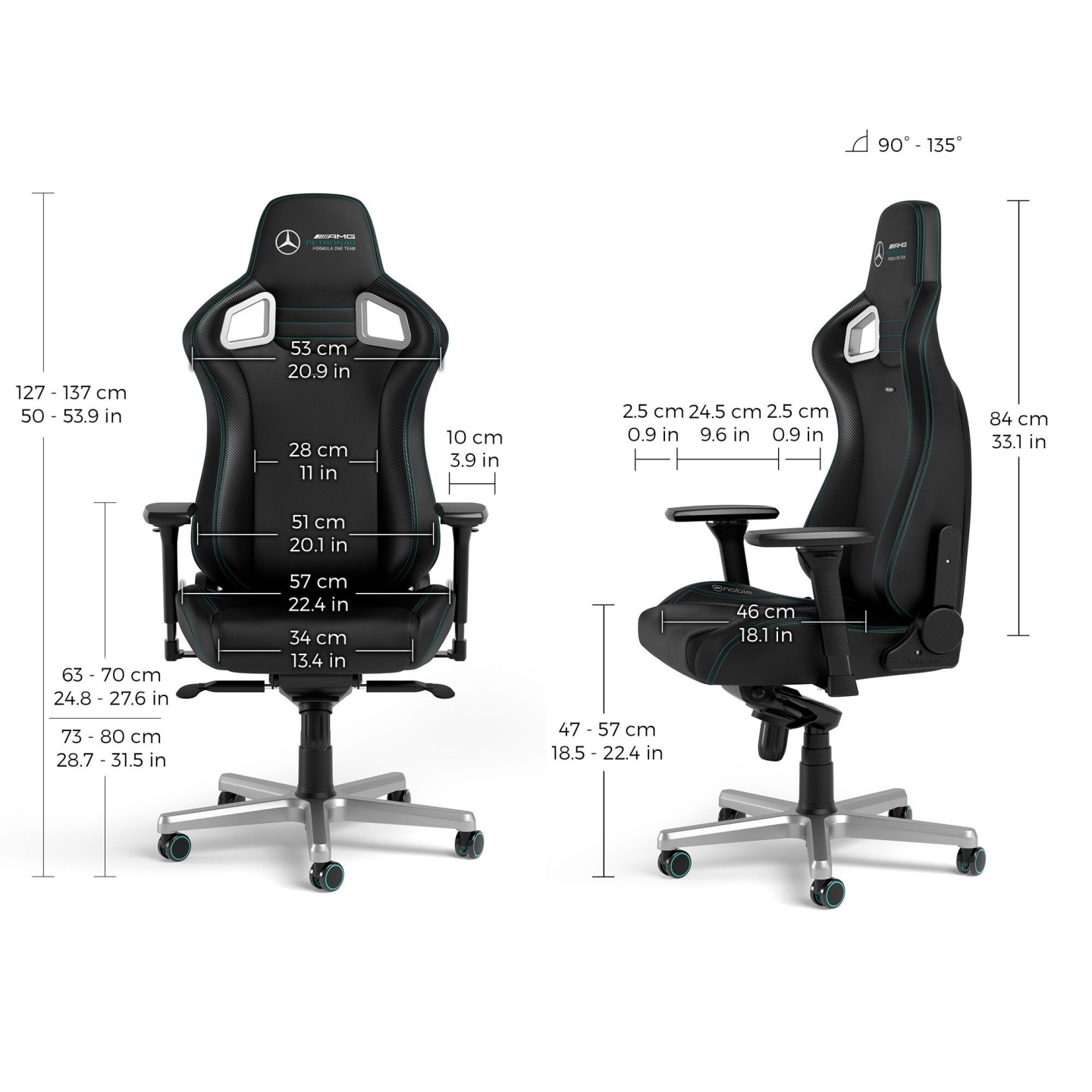 noblechairs EPIC – Édition Mercedes-AMG Petronas F1 Team