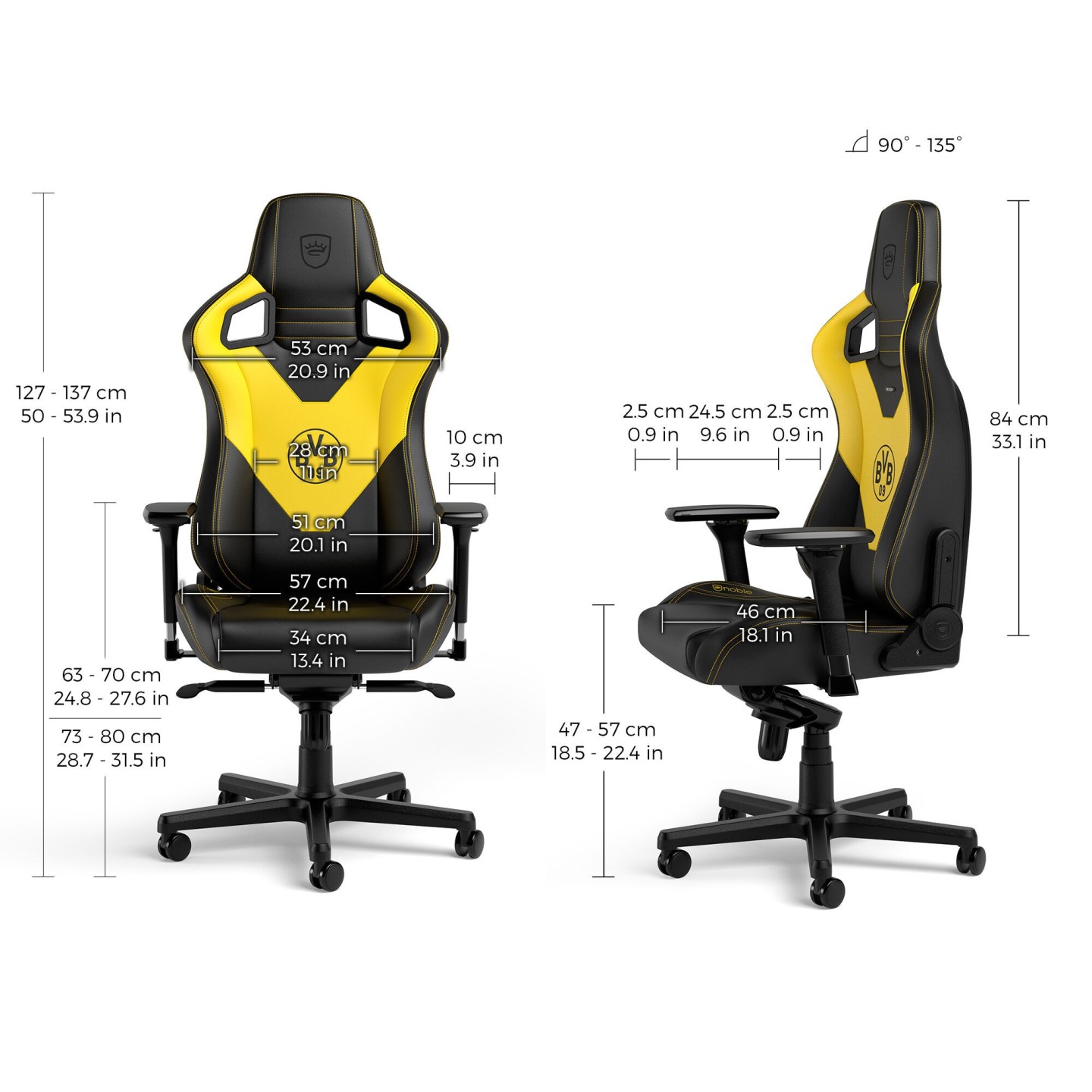 noblechairs EPIC – Édition Borussia Dortmund (BVB)