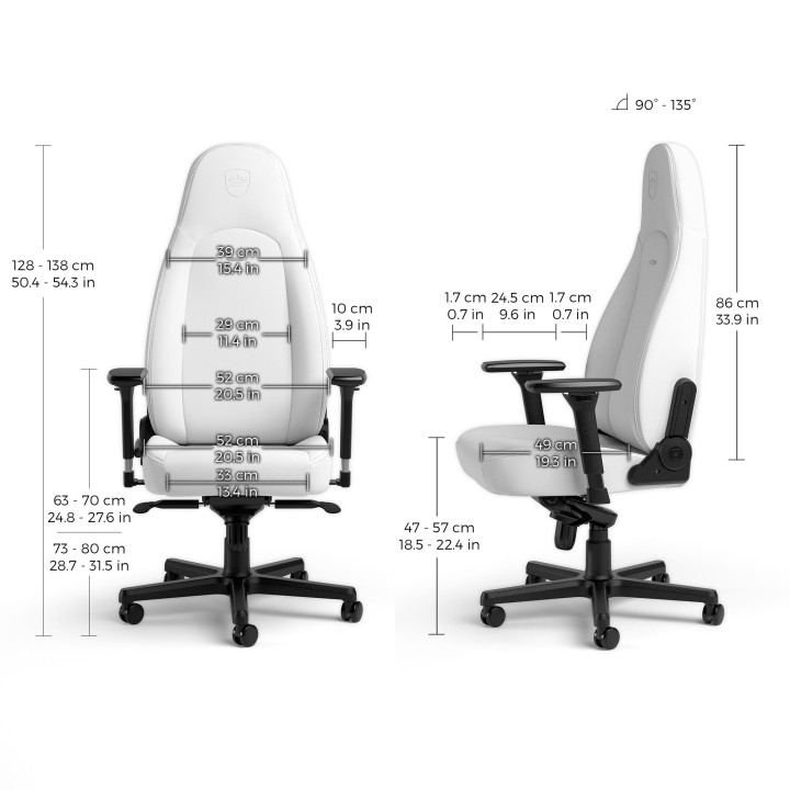 noblechairs ICON – Siège gaming Black, White ou Java Edition