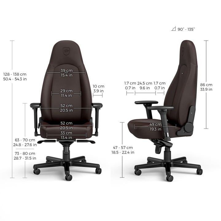 noblechairs ICON – Siège gaming Black, White ou Java Edition