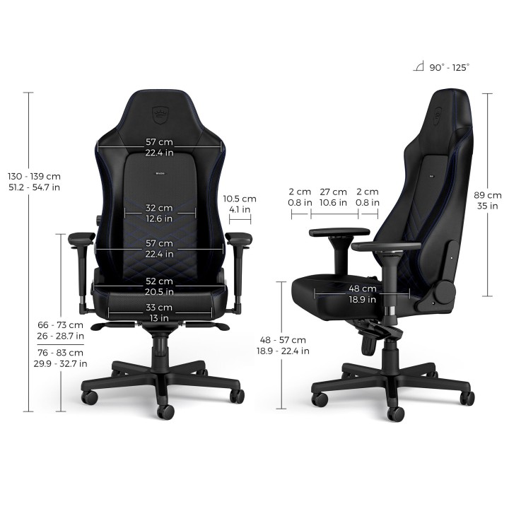 noblechairs HERO – Siège gaming en similicuir (5 coloris)