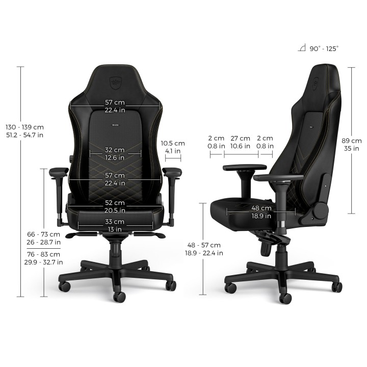 noblechairs HERO – Siège gaming en similicuir (5 coloris)