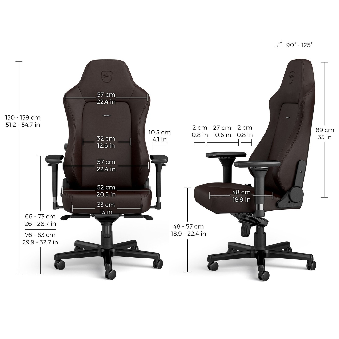 noblechairs HERO – Siège gaming Black, White ou Java Edition
