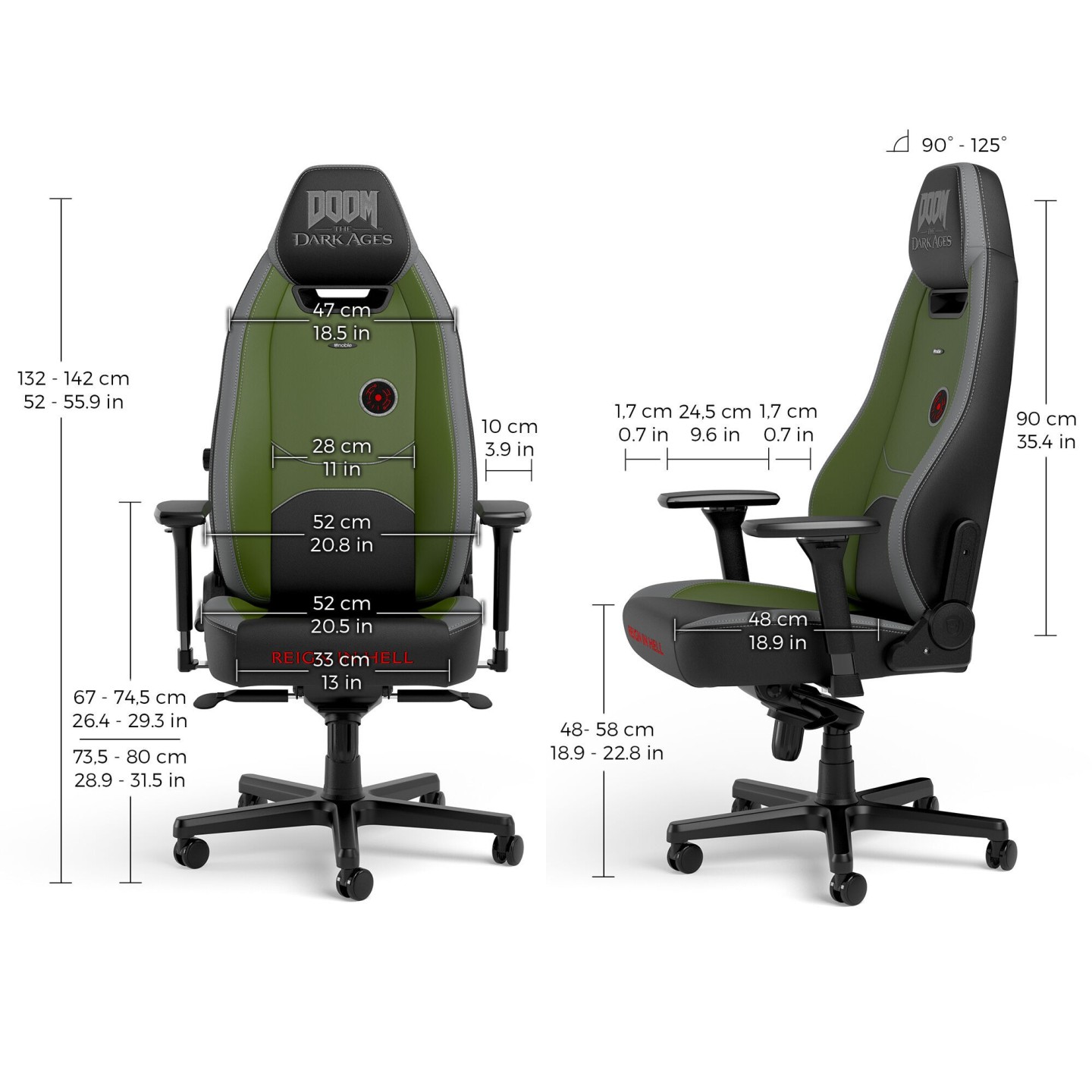 noblechairs LEGEND – Édition DOOM: The Dark Ages