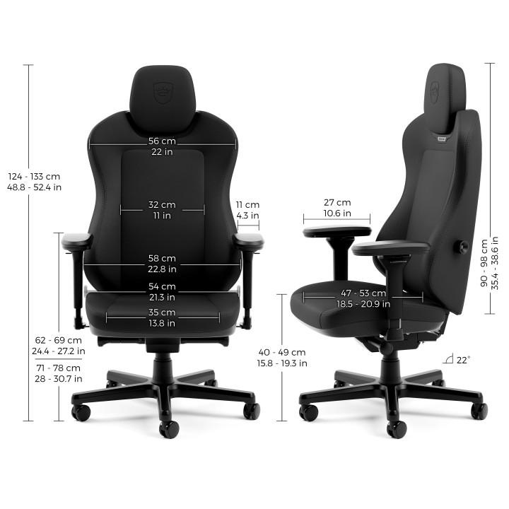 noblechairs AURA – Siège gaming et de bureau (AtmoShell noir, TX anthracite)