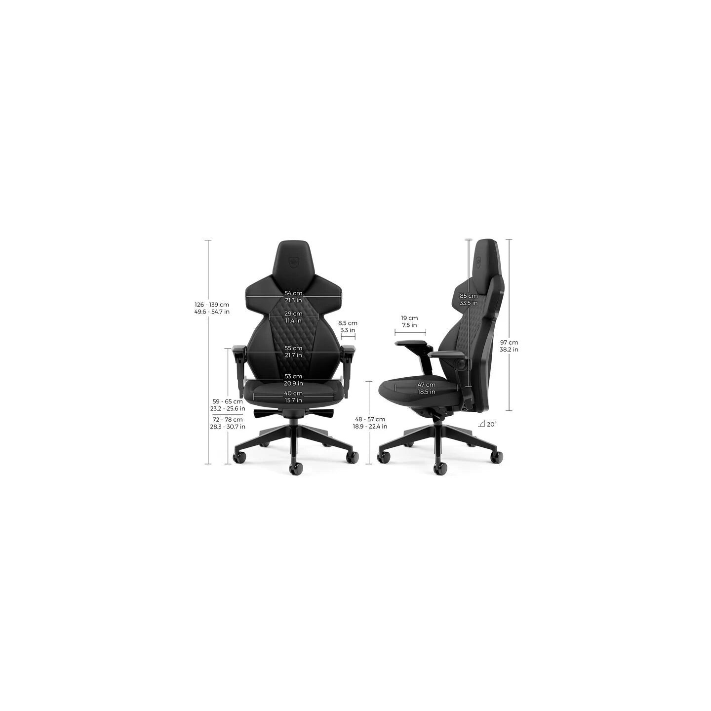 noblechairs DAWN – Siège gaming et de bureau (noir ou TX granite)