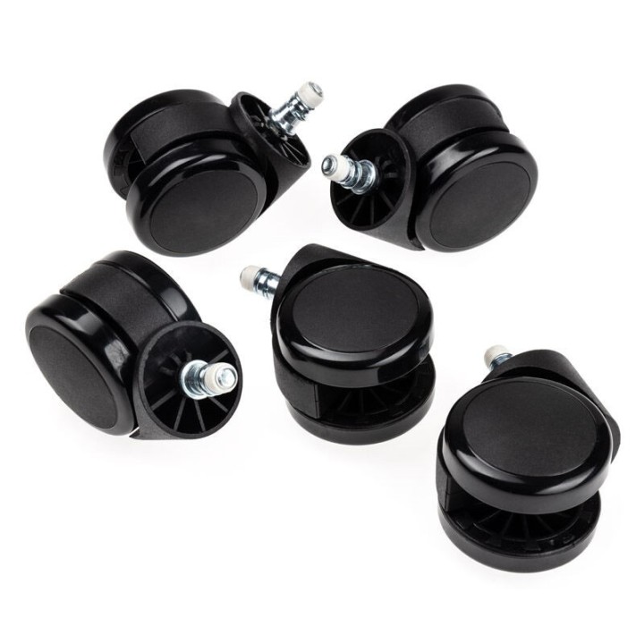 noblechairs Roulettes pour sols durs V2 – 60 mm, verrouillage automatique