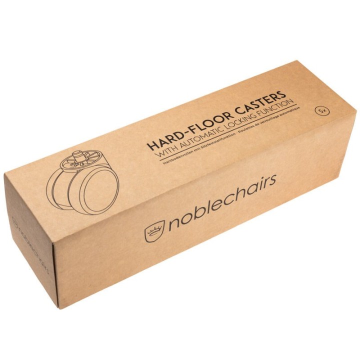 noblechairs Roulettes pour sols durs V2 – 60 mm, verrouillage automatique