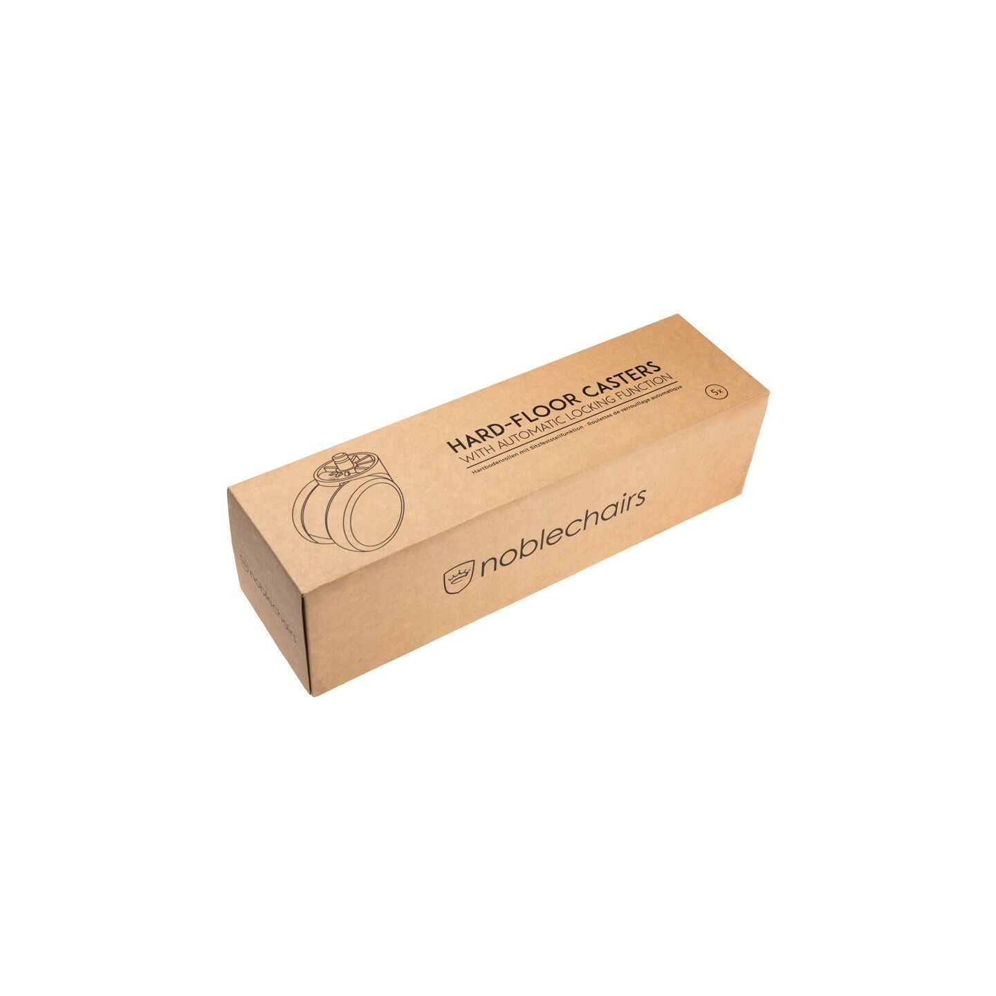 noblechairs Roulettes pour sols durs V2 – 60 mm, verrouillage automatique